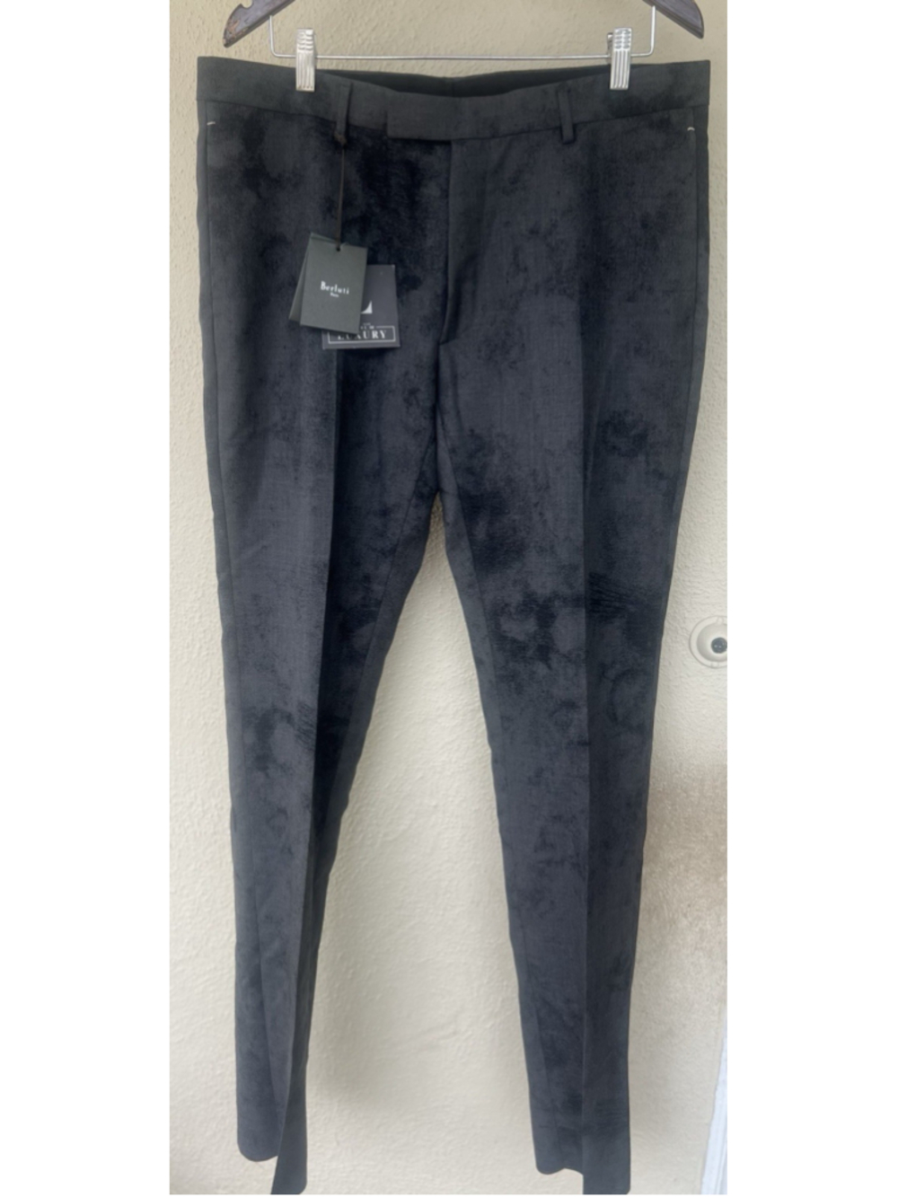 New Berluti Paris Regular Fit Marble Jacquard Wool Trousers Pants EU 52 US 36